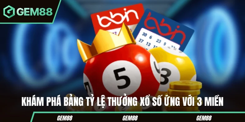 Tỷ Lệ Thưởng Xổ Số Gem88 – Bảng Cập Nhật Mới Hiện Nay Khám phá bảng tỷ lệ thưởng xổ số ứng với 3 miền
